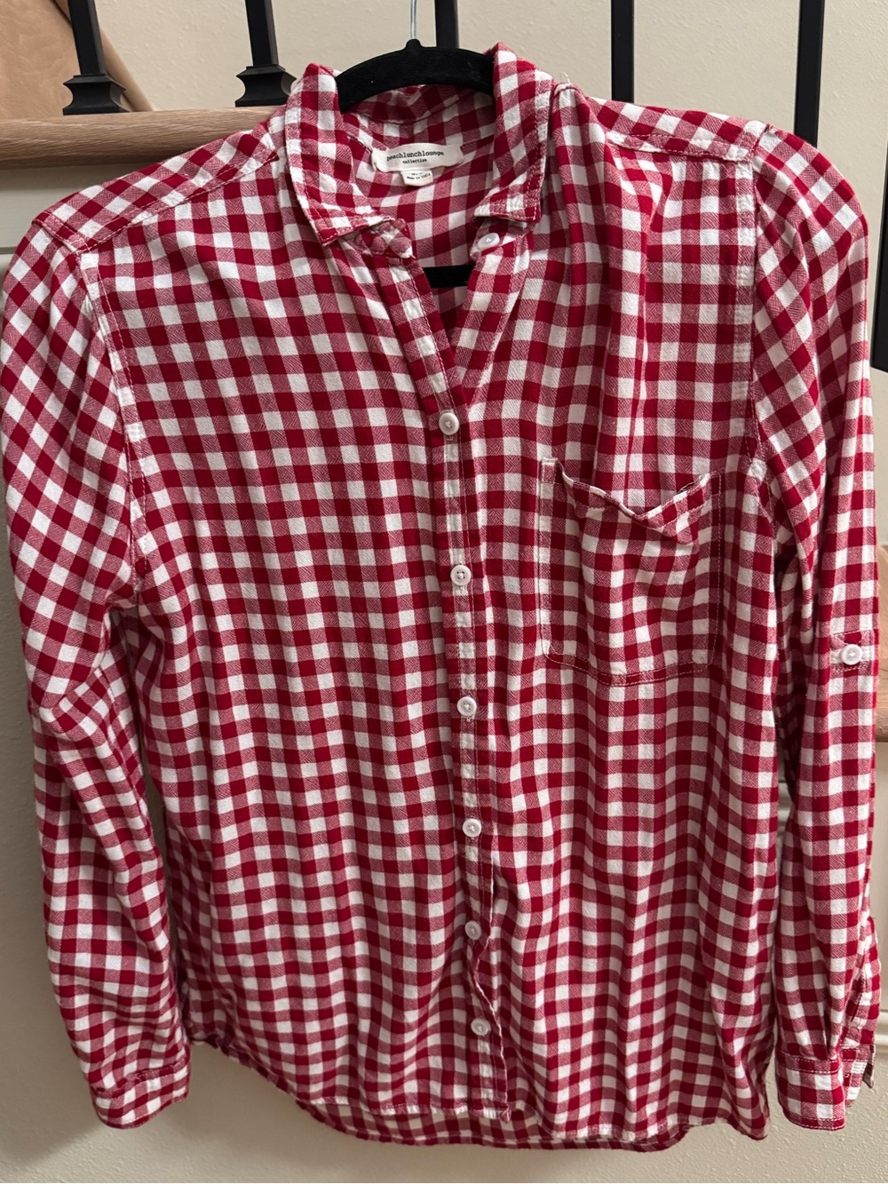beachlunchlounge Red & White Gingham Button Shirt